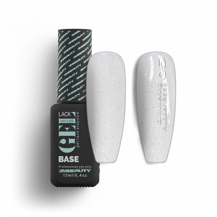 Gel Lack - Glimmering Rubber Base 05 - HEMA Mentes (13 ml) (3)