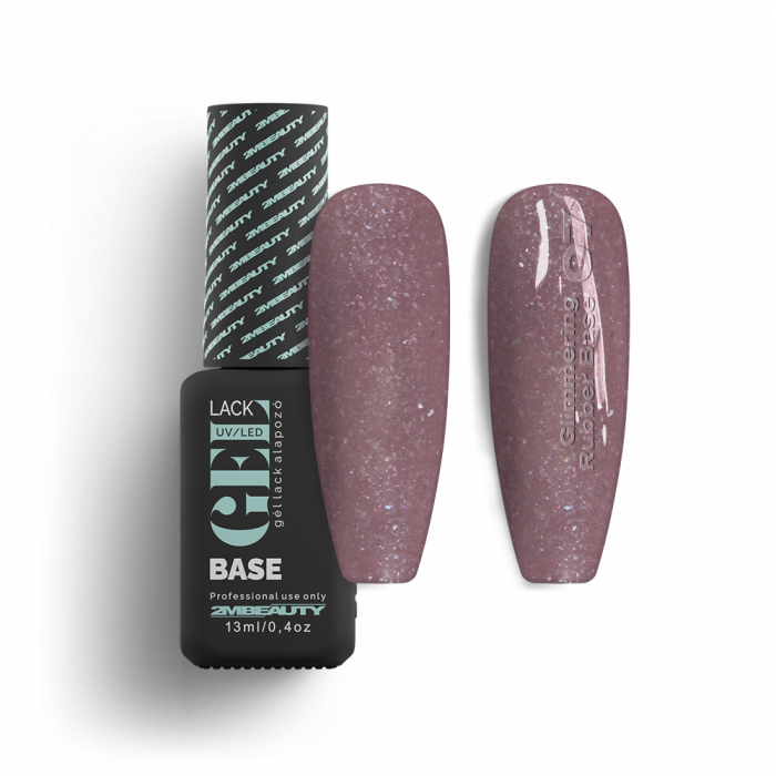 Gel Lack - Glimmering Rubber Base 07 - HEMA Mentes (13 ml) (3)