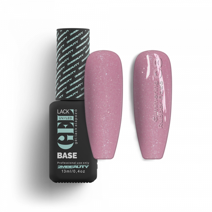 Gel Lack - Glimmering Rubber Base 08 - HEMA Mentes (13 ml) (3)