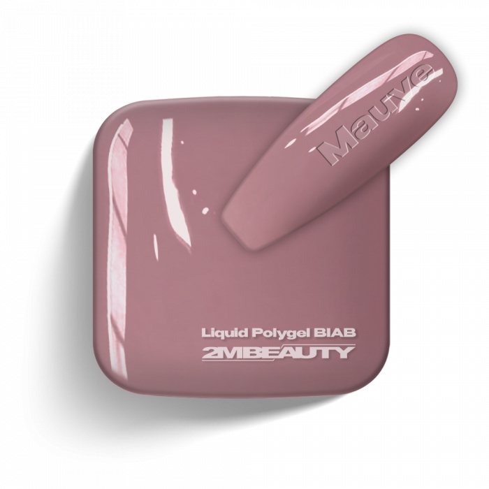 Liquid Polygel BIAB - Mauve - HEMA Mentes Ecsetes Építőzselé (13 ml) (2)
