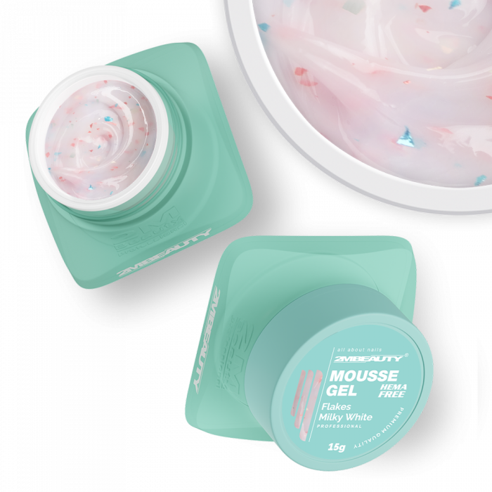 Mousse - Flakes Milky White - HEMA Mentes Építőzselé (15g) (3)