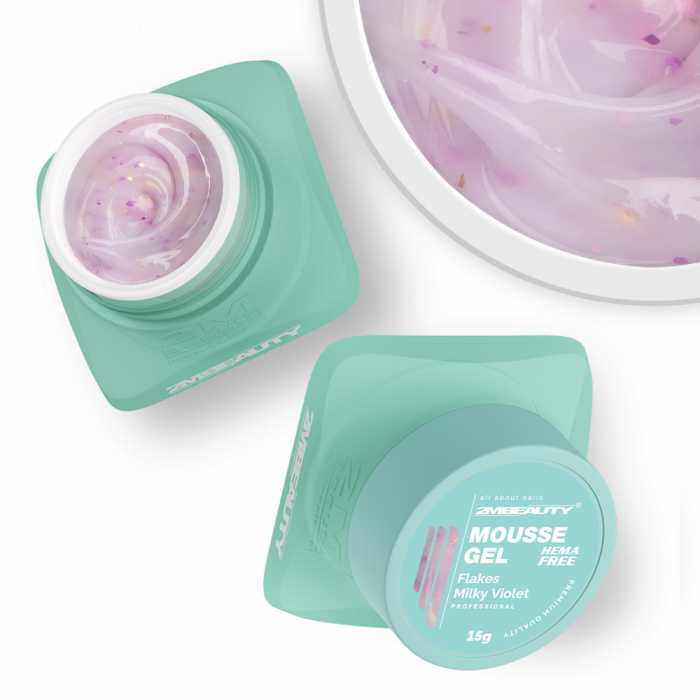 Mousse - Flakes Milky Violet - HEMA Mentes Építőzselé (15g) (3)
