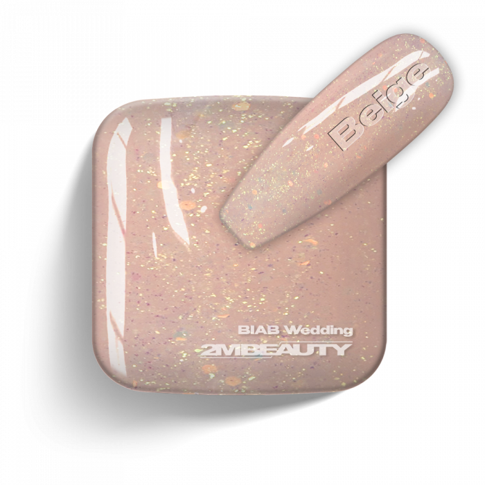 BIAB - Wedding - Beige - HEMA Mentes Ecsetes Építőzselé (5ml - mini me) (5)