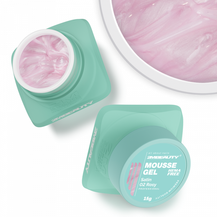 Mousse - Satin - 02 Rosy - HEMA Mentes Építőzselé (15g) (2)
