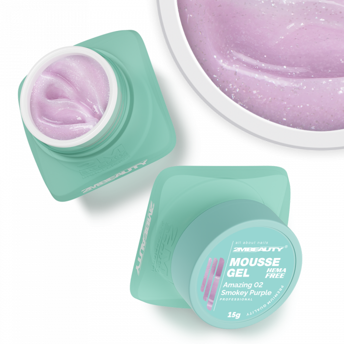 Mousse - Amazing - 02 Smokey Purple - HEMA Mentes Építőzselé (15g) (2)