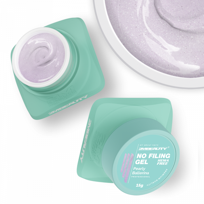 No Filing - Pearly Ballerina - HEMA Mentes Reszelésmentes Építőzselé (15g) (2)