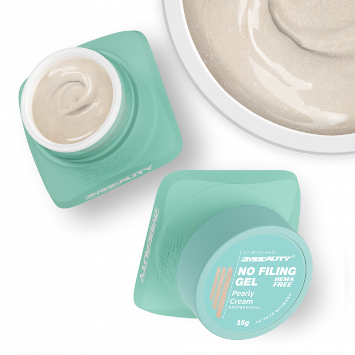 No Filing - Pearly Cream - HEMA Mentes Reszelésmentes Építőzselé (15g) (2)