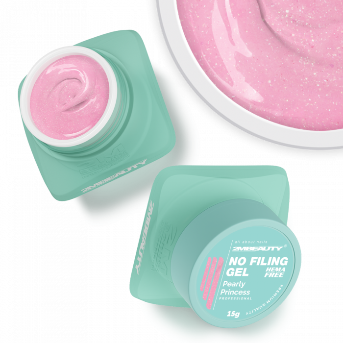 No Filing - Pearly Princess - HEMA Mentes Reszelésmentes Építőzselé (15g) (2)