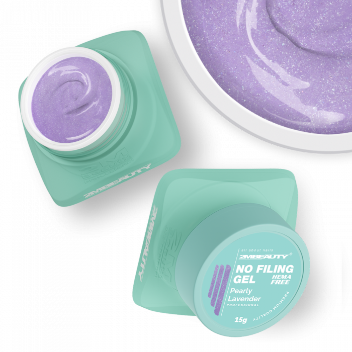 No Filing - Pearly Lavender - HEMA Mentes Reszelésmentes Építőzselé (15g) (2)