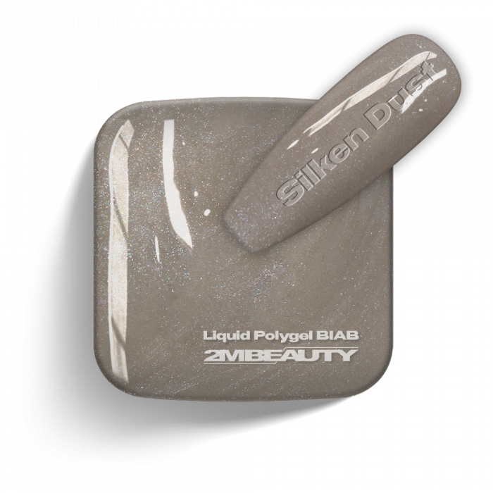 Liquid Polygel BIAB - Silken Dust - HEMA Mentes Ecsetes Építőzselé (5ml - mini me) (2)