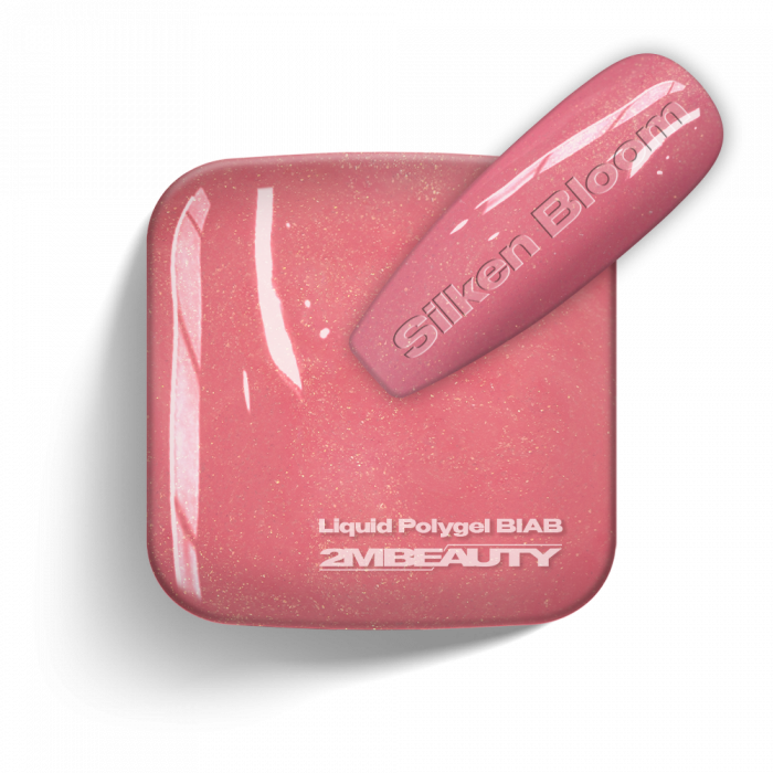 Liquid Polygel BIAB - Silken Bloom - HEMA Mentes Ecsetes Építőzselé (5ml - mini me) (2)