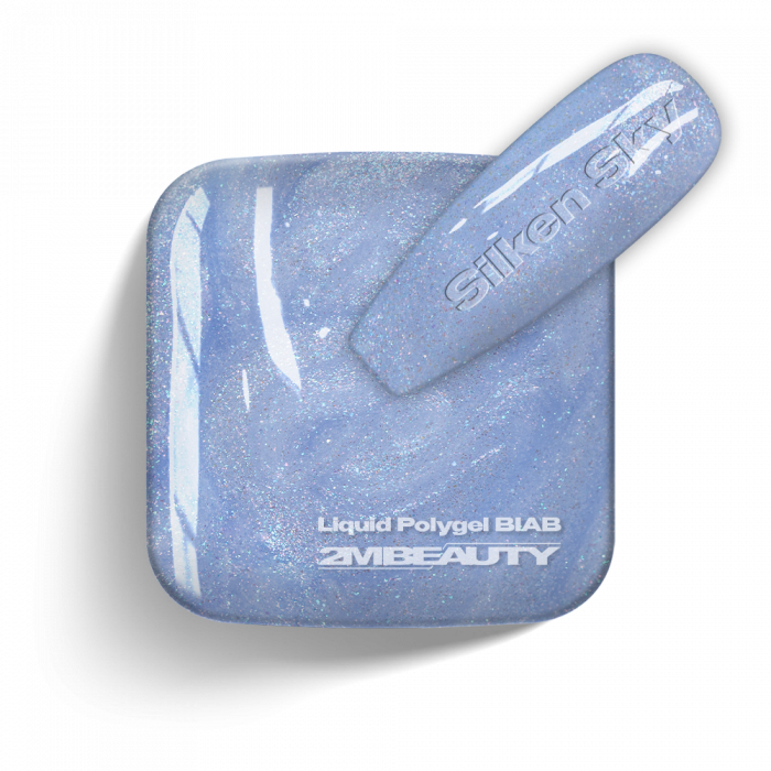 Liquid Polygel BIAB - Silken Sky - HEMA Mentes Ecsetes Építőzselé (5ml - mini me) (2)