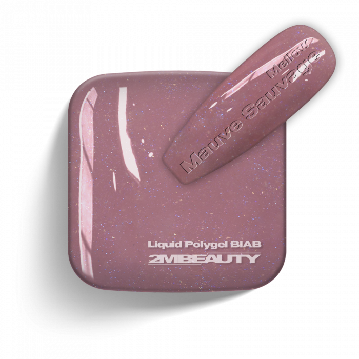 Liquid Polygel BIAB - Mellow Mauve Sauvage - HEMA Mentes Ecsetes Építőzselé (13 ml) (2)