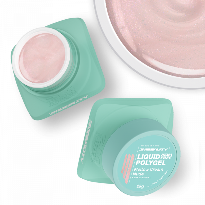 Liquid Polygel - Mellow Cream Nude - HEMA Mentes Építőzselé (15g) (2)