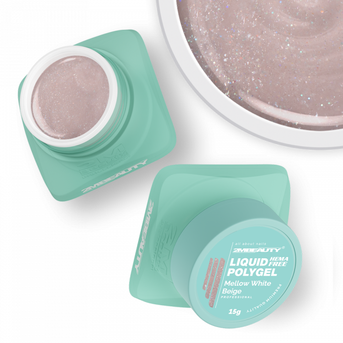 Liquid Polygel - Mellow White Beige - HEMA Mentes Építőzselé (30g) (2)
