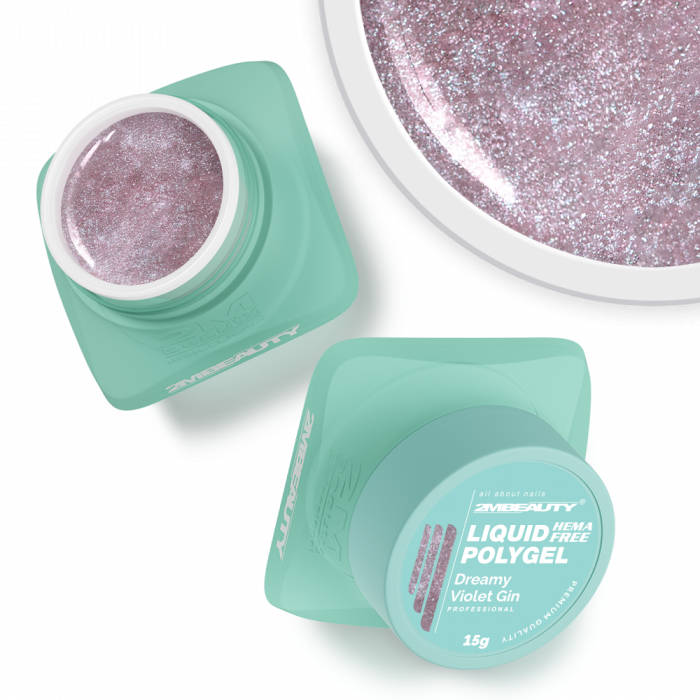 Liquid Polygel - Dreamy Violet Gin - HEMA Mentes Építőzselé (15g) (2)