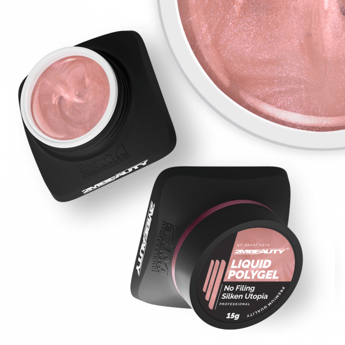 Liquid Polygel No Filing - Silken Utopia - HEMA Mentes Reszelésmentes Építőzselé (30g) (2)