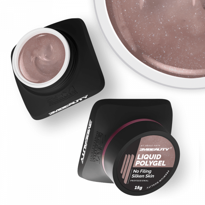 Liquid Polygel No Filing - Silken Skin - HEMA Mentes Reszelésmentes Építőzselé (50g) (2)