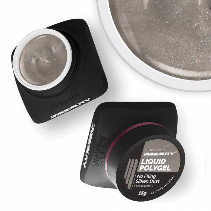 Liquid Polygel No Filing - Silken Dust - HEMA Mentes Reszelésmentes Építőzselé (30g) (2)