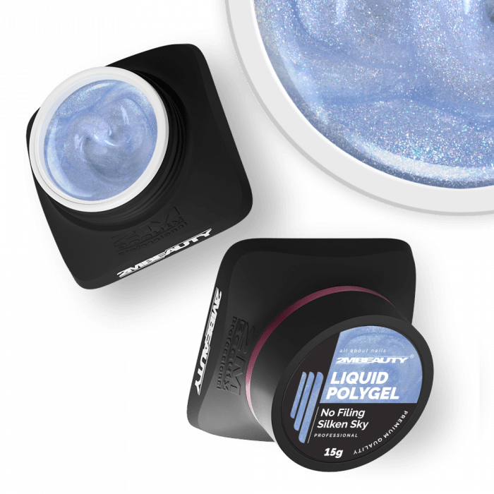 Liquid Polygel No Filing - Silken Sky - HEMA Mentes Reszelésmentes Építőzselé (30g) (2)