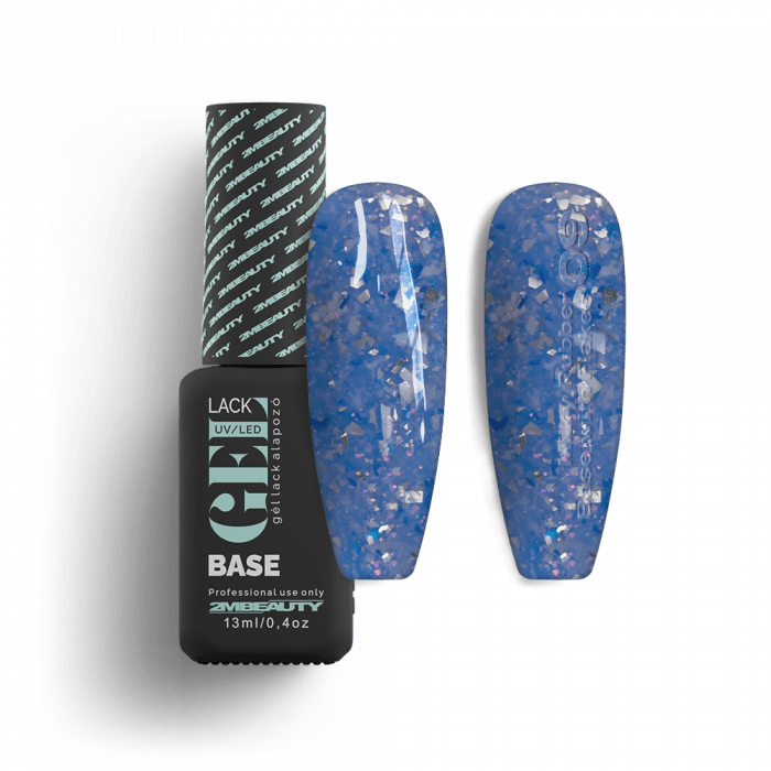 Gel Lack - Milky Rubber Base With Flakes 09 - HEMA Mentes (30 ml) (2)