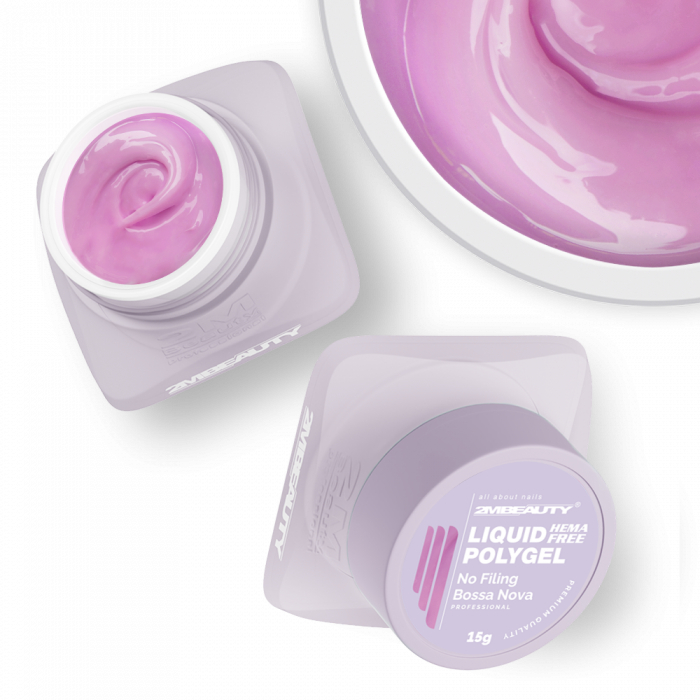 Liquid Polygel No Filing - Bossa Nova - HEMA Mentes Reszelésmentes Építőzselé (15g) (2)