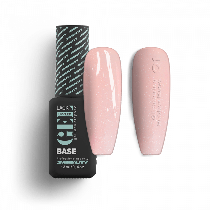 Gel Lack - Glimmering Rubber Base 01 - HEMA Mentes (13 ml) (2)