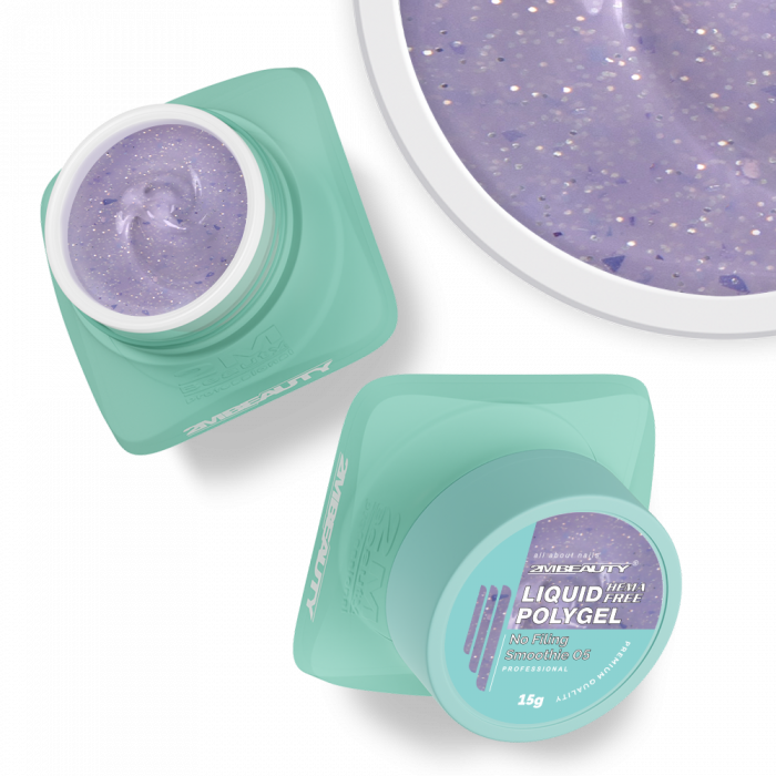 Liquid Polygel No Filing - Smoothie 05 - HEMA Mentes Reszelésmentes Építőzselé (30g) (2)