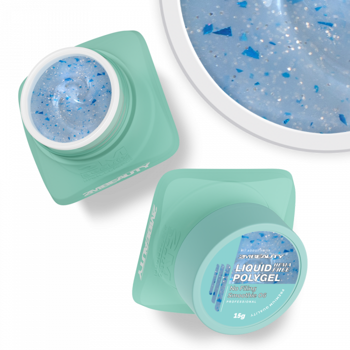 Liquid Polygel No Filing - Smoothie 06 - HEMA Mentes Reszelésmentes Építőzselé (30g) (2)