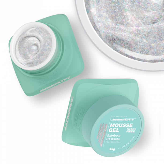 Mousse - Rainbow - 01 White - HEMA Mentes Építőzselé (15g) (3)