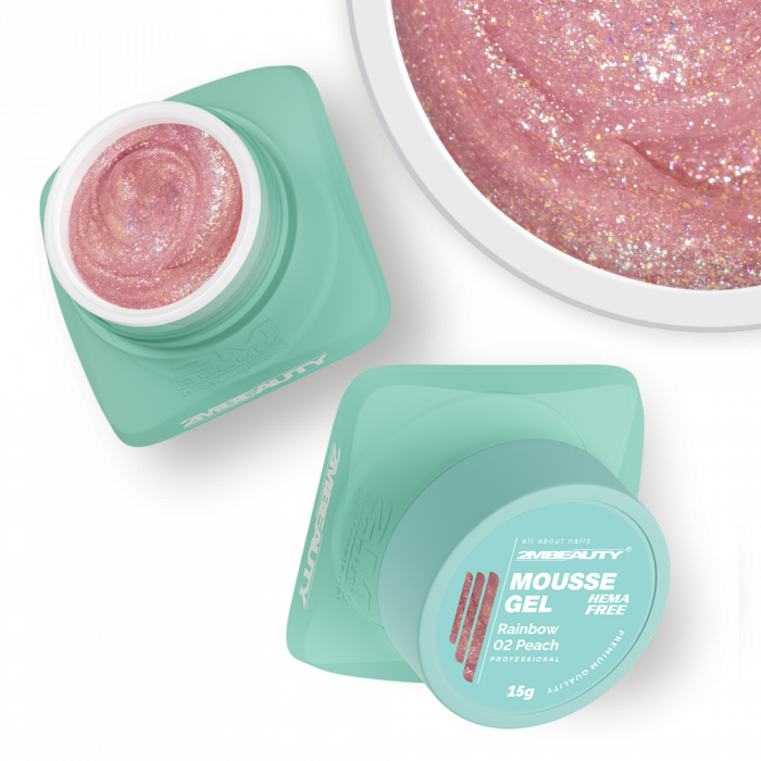 Mousse - Rainbow - 02 Peach - HEMA Mentes Építőzselé (15g) (3)