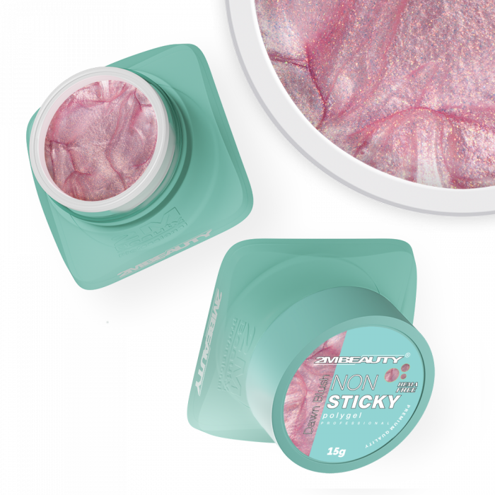 Non Sticky Polygel - Dawn Blush - HEMA Mentes Építőzselé (30g) (2)
