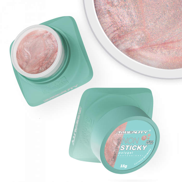Non Sticky Polygel - Dawn Peach - HEMA Mentes Építőzselé (30g) (2)