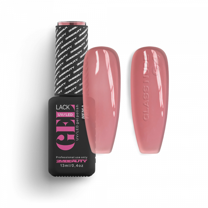 Gel Lack - Glass Nude 04 - HEMA Mentes (13 ml) (2)