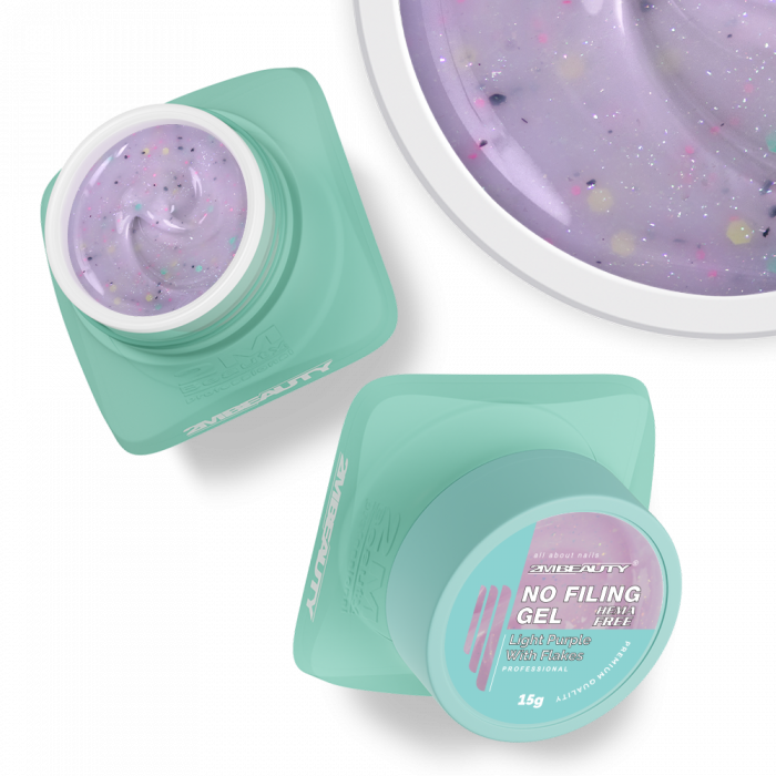 No Filing - Bubble Lilac - HEMA Mentes Reszelésmentes Építőzselé (30g) (3)