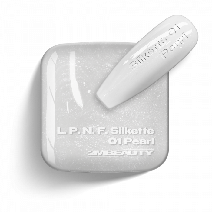 Liquid Polygel BIAB - Silkette - 01 Pearl - HEMA Mentes Ecsetes Építőzselé (5 ml) (2)