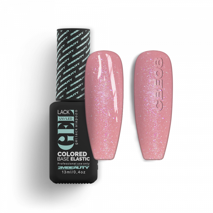 Gel Lack - Colored Base Elastic Shimmer CBE08 - HEMA Mentes (30 ml) (2)