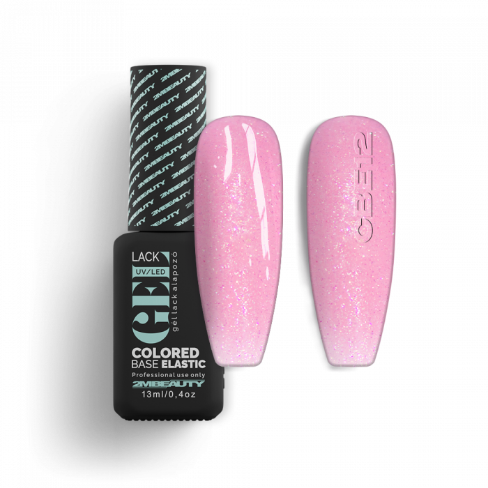 Gel Lack - Colored Base Elastic Shimmer CBE12 - HEMA Mentes (13 ml) (2)