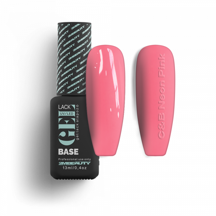 Gel Lack - Colour And Base In One C&B Neon Pink - HEMA Mentes (13 ml) (2)