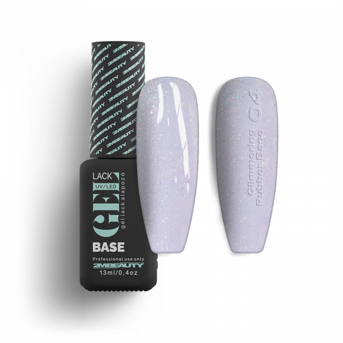 Gel Lack - Glimmering Rubber Base 04 - HEMA Mentes (13 ml) (2)