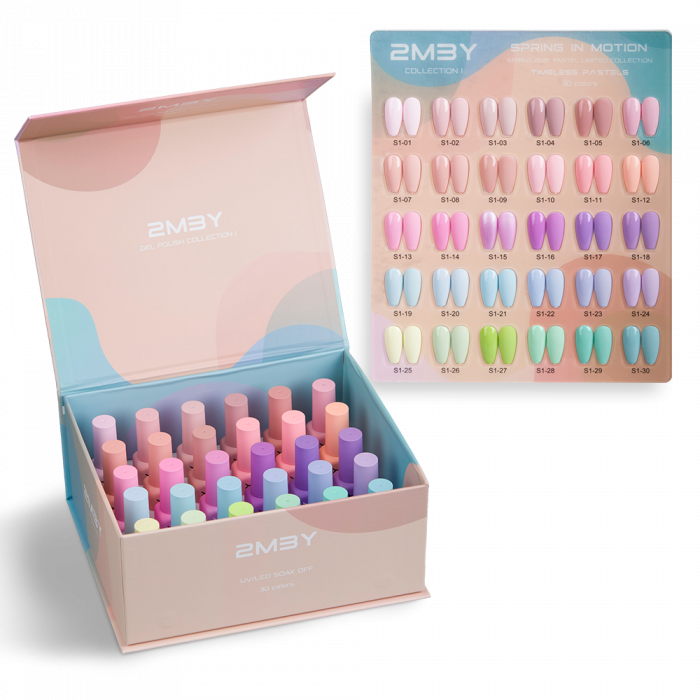 Gel Lack Szett - Collection 1 - Spring Pastel - 30db (2)