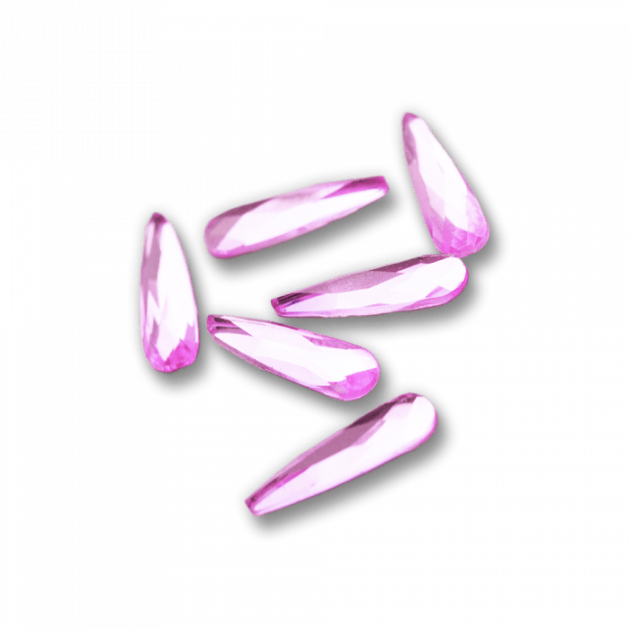 Csiszolt formakő csepp 20 pink