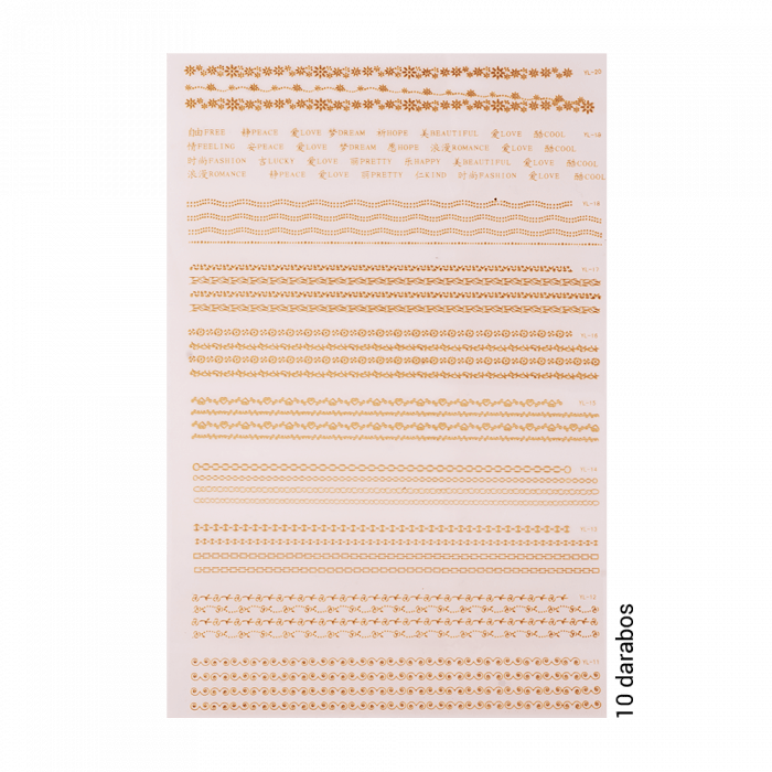 Matrica Szett - Arany - YL11-20