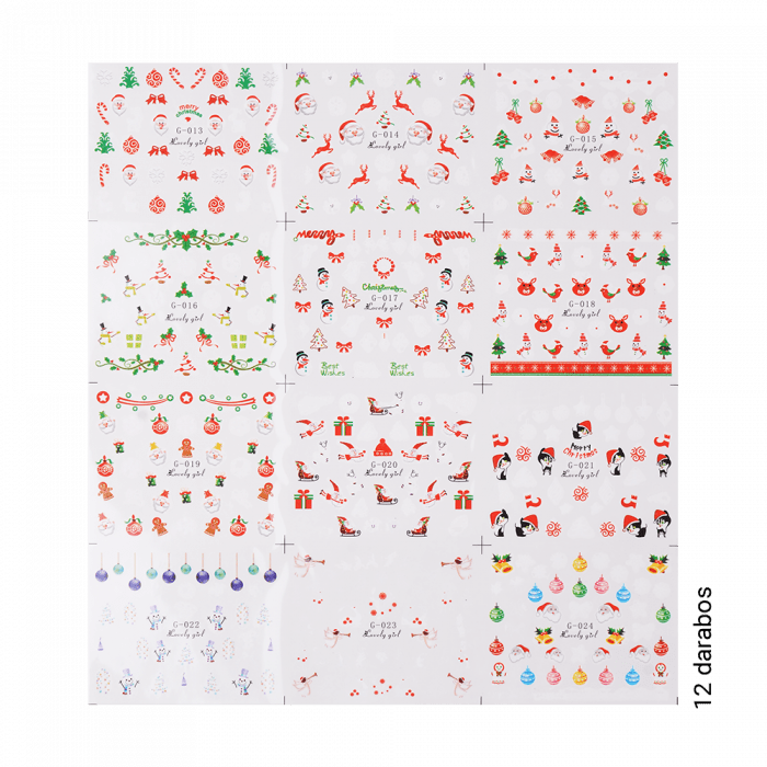 Matrica szett - Christmas - G013-G024 (db)