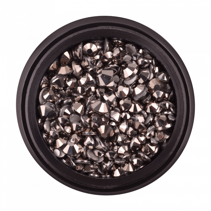 Strasszkő 23 jet hematite (400 db)