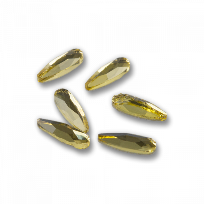 Csiszolt formakő csepp kicsi 11 gold (csomag)