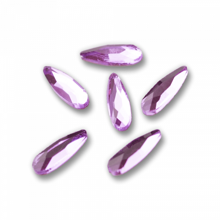 Csiszolt formakő csepp kicsi 12 - more light purple (csomag)