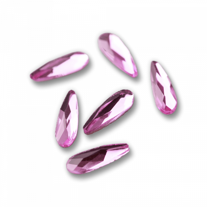 Csiszolt formakő csepp kicsi 20 pink (csomag)
