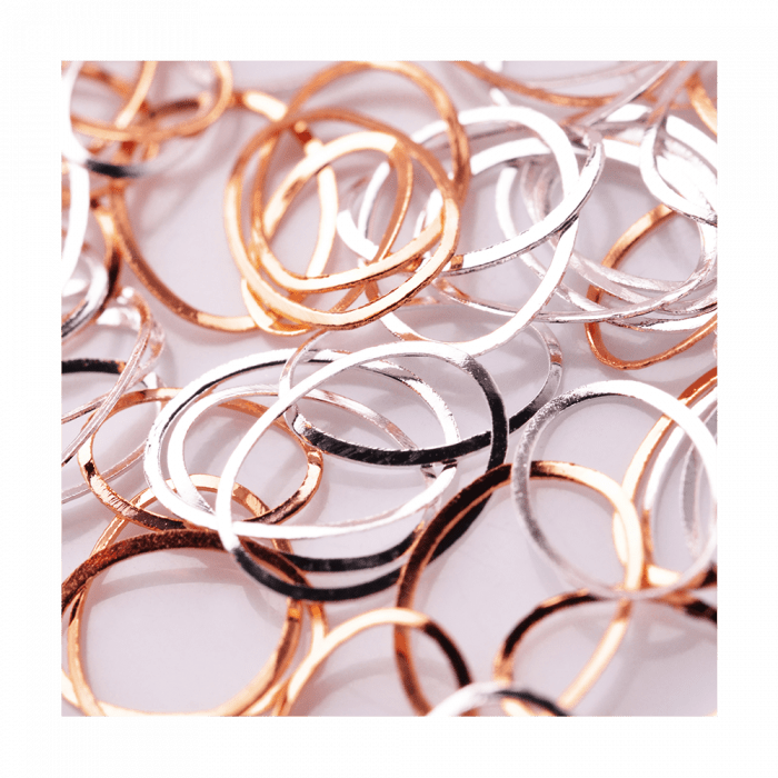 Fém Díszítő 31 Oval Gold&Silver