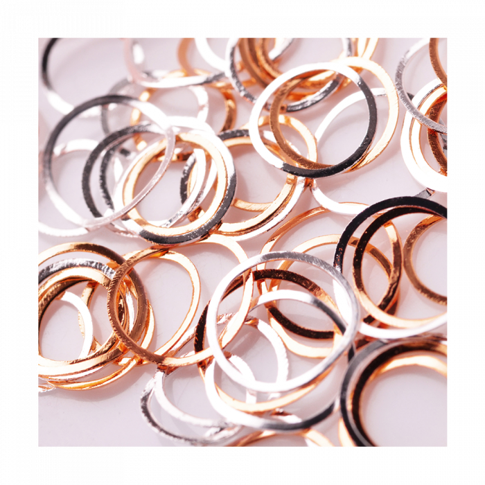 Fém Díszítő 33 Circle Gold&Silver